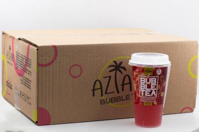 Напиток б/а негаз. Aziano Bubble Tea cо вкусом Клубники и Джус болами со вкусом Банана (Россия) 450мл